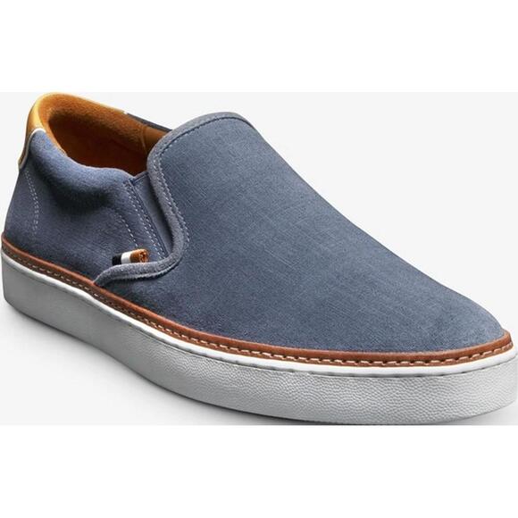 Allen Edmonds Alpha Blue Suede Slip-On Sneaker Men's 10.5 D